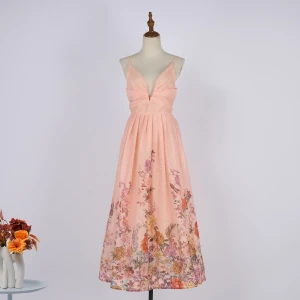 Summer Halter Floral Sleeveless Design Maxi Dress