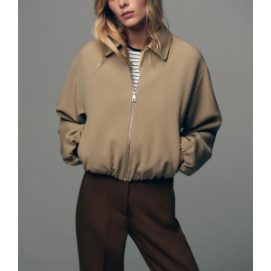 Autumn Winter Loose Zip Puffy Jacket Coat