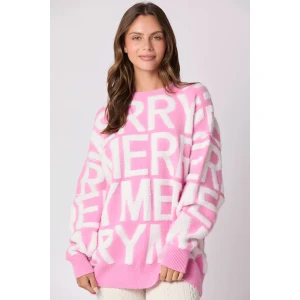 Autumn Winter Letter Graphic Loose Pullover Long Sleeved Top