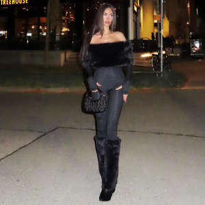 Winter Off the Shoulder Furry Slim Fit Patchwork Jumpsuit