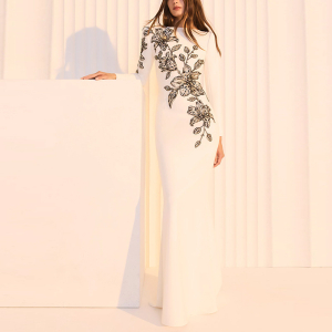 Formal Dress Heavy Industry Embroidered Beads Diamond Embedded Maxi Dress