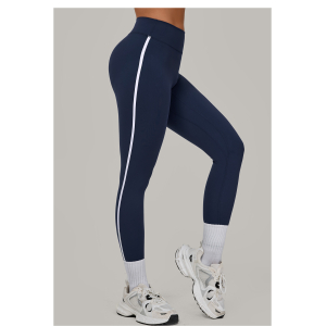 Color Contrast Patchwork Running Quick Drying Fitness Pants Breathable Outer Wear Tight Sports Pants High Waist Hip Lift Yoga Pants Women