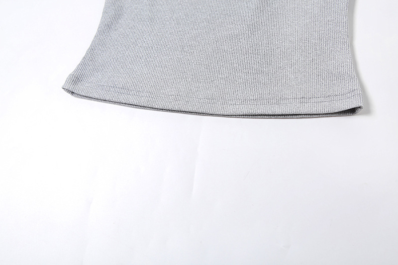 Autumn Casual Round Neck Solid Color Slim Fit I Shape Vest High Waist Shorts Suit 7 Autumn Casual Round Neck Solid Color Slim Fit I Shape Vest High Waist Shorts Suit - Image 7