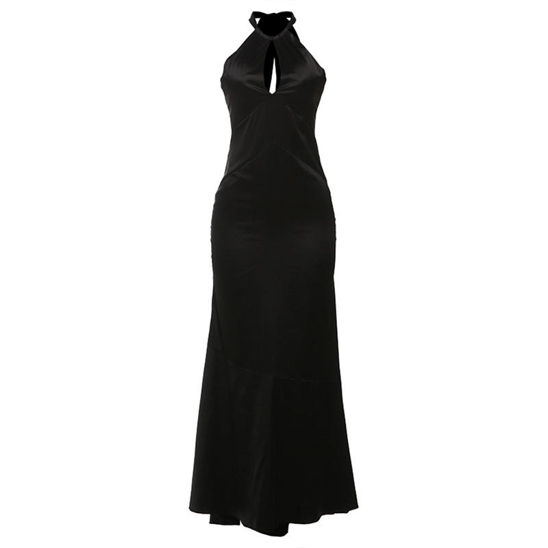 Autumn Winter Cutout Halter Tied Slim Fit Backless Elegant Dress 10 Autumn Winter Cutout Halter Tied Slim Fit Backless Elegant Dress - Image 10