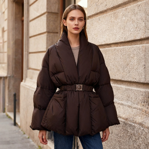 Comfort Casual Elegant Jacket Autumn All Matching Lace up Slim Fit Coat