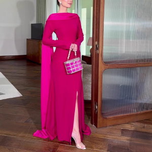 Sheath Shawl Ribbon Evening Dress