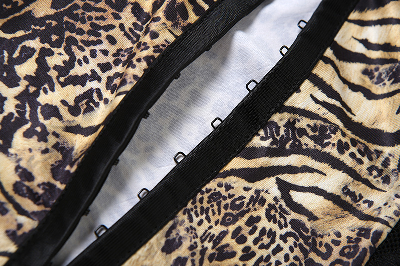 Autumn Winter Backless Slim Fit See through Lace Leopard Splicing Slip Dress 10 Autumn Winter Backless Slim Fit See Through Lace Leopard Splicing Slip Dress - Image 10