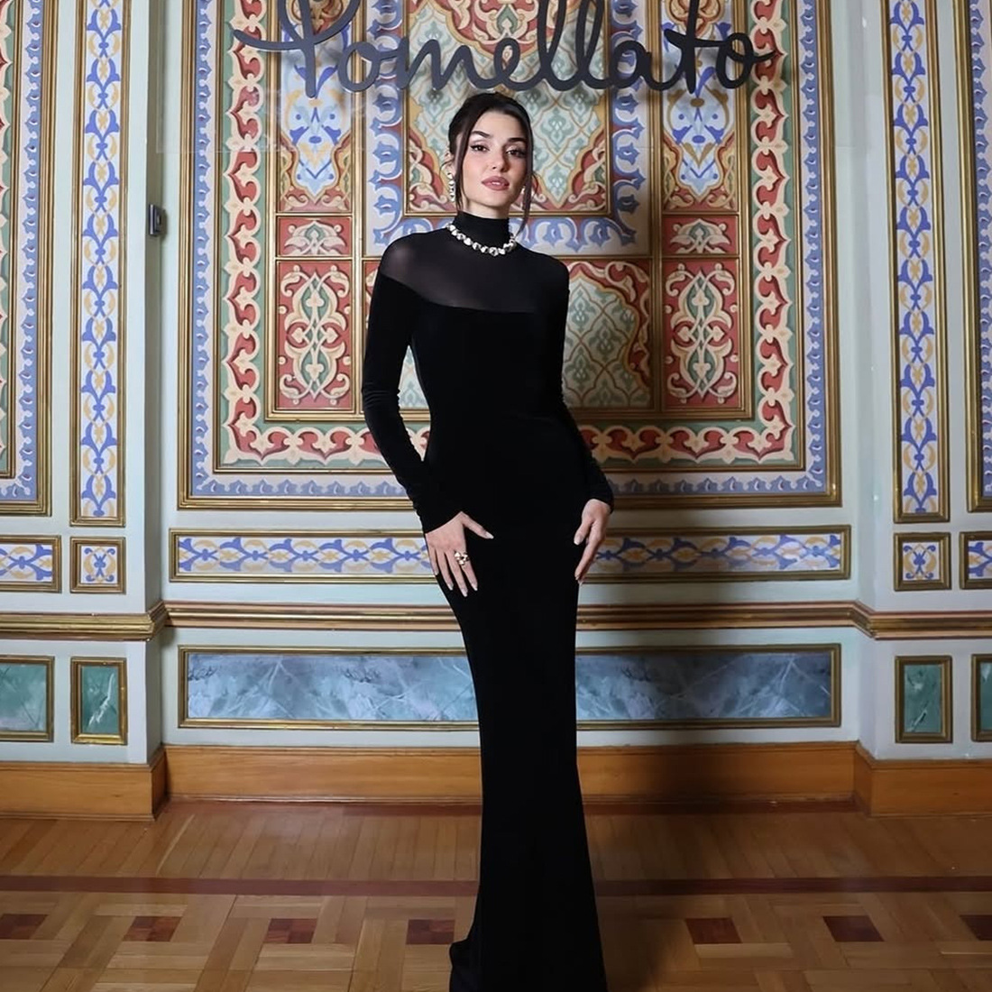 Autumn Winter High Collar Long Sleeve Elegant Graceful Slim Solid Color Slimming Dress 6 Autumn Winter High Collar Long Sleeve Elegant Graceful Slim Solid Color Slimming Dress - Image 6