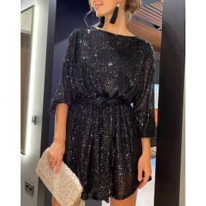 Festival Party Sparkling Beaded Dinner Set Dress