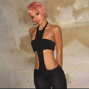 Autumn Cropped Outfit Halter Tight Fitting Solid Color Personalized One Piece Trousers