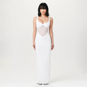 Summer Low Cut See through Slim Fit Slimming Spaghetti Straps Dress