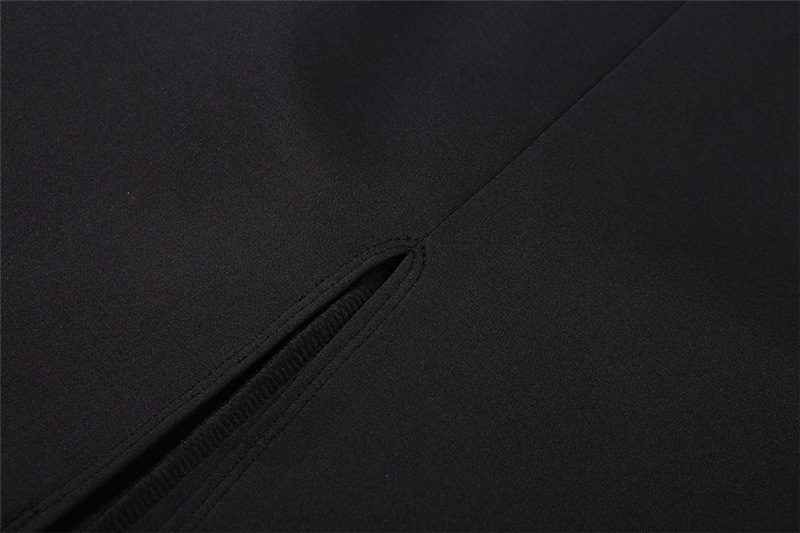 Autumn Winter Fashionable Slim Lace Stitching V neck Split Dress 6 Autumn Winter Fashionable Slim Lace Stitching V Neck Split Dress - Image 6