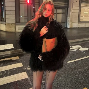 Autumn Winter High Collar Long Sleeve Comfortable Fluffy Plush Coat