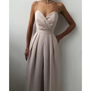 Sling Waist Straight Mop Floor Minimalist Jumpsuit