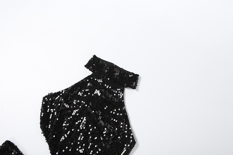 Autumn Winter Backless Hollow Out Cutout Stitching Maxi Elegant Sequin Dress 5 Autumn Winter Backless Hollow Out Cutout Stitching Maxi Elegant Sequin Dress - Image 5