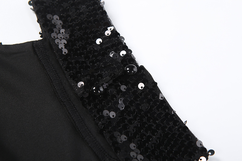 Autumn Winter Backless Hollow Out Cutout Stitching Maxi Elegant Sequin Dress 6 Autumn Winter Backless Hollow Out Cutout Stitching Maxi Elegant Sequin Dress - Image 6